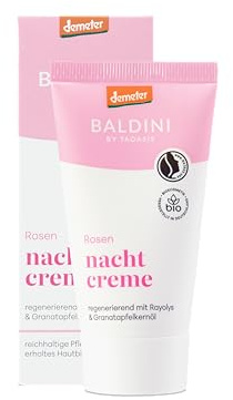 Regenerierende Nachtcreme Rose – 100 % naturreines Granatapfelkernöl & Rayolys-Komplex, intensive Pflege für Gesicht, Hals & Dekolleté (50 ml)