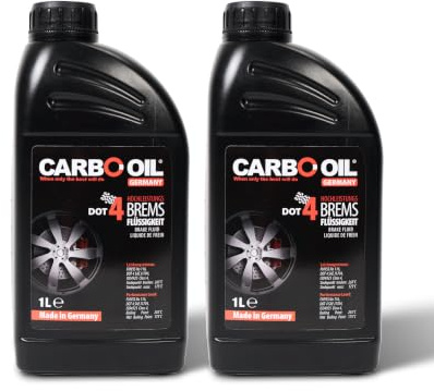 CARBO OIL® DOT 4 SL6 Bremsflüssigkeit (2x1L) – Synthetisch, niedrigviskos, optimal für ESP/ABS – maximaler Schutz vor Verschleiß & Korrosion – Bremsflüssigkeit DOT4, Bremsflüssigkeit, Made in Germany