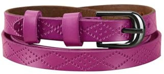 sourcing map donne esotiche diamante goffrato disegno unico perno sottili fibbia cintura Viola 38.3-42.9pollici