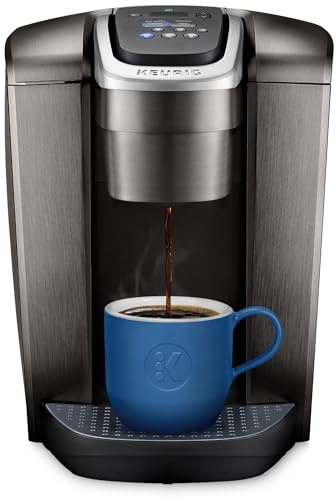 Keurig K-Elite Single Serve K-Cup Pod Coffee Maker, with Strong Temperature Control, Iced Coffee Capability, 12oz Brew Size, Programmable, Brushed Slate