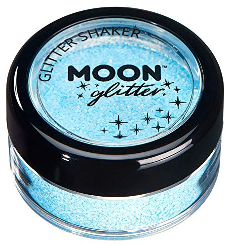 Pastell Glitzer Shaker von Moon Glitter - 100% kosmetische Glitzer für Gesicht, Körper, Nägel, Haare und Lippen - 3g - Babyblau