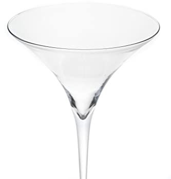 INNA-Glas Cocktailglas - Martini Glas Sacha auf Standfuß, Trichter - rund, klar, 70cm, Ø 29cm - XXL Glas - Riesen Glas
