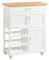 SoBuy Mobile Cucina Salvaspazio con Ruote Carrello Cucina con Cassetti e Portabottiglie, Mobiletto Credenza credenza cucina per Cucina o Sala da Pranzo, Bianco 67x86x38cm FKW45-WN