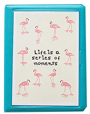 JXE Flamingo Fotoalbum für Fujifilm Instax Wide 300/210 Sofortbildfilme, 12,7 cm (5 Zoll), 32 Taschen, Pfauengrün