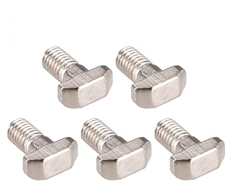 sourcing map 5 Stück M8 Gewinde 16mm T-Nut Bolzen T-Bolzenschrauben Carbon Stahl 40 Serie DE de