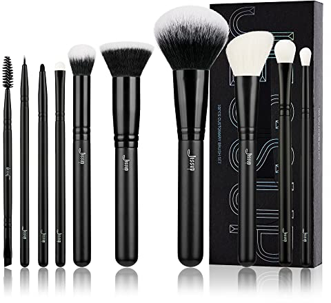 Jessup Pinsel 10pcs Professionelles Make-up Pinsel Set Puder Foundation Rouge Contour Bronzer Concealer Lidschatten Blending Augenbrauen Eyeliner Spoolie T323