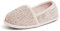 Dearfoams Pantofola A-line in ciniglia da donna, rosa cipria, Small