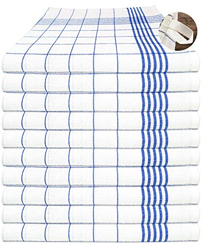 MTEXT - Paños de Cocina (10 Unidades, 50 x 70 cm, 60 g), Color Azul Rojo Verde Amarillo (Azul)