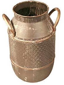 Moritz Retro Milchkanne Antik Krug als Dekoration für in- und Outdoor für Pflanzen und Blumen mit Verzierungen