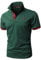 LIUPMWE Poloshirt Herren Kurzarm Baumwolle Einfarbig Basic Golf T-Shirt Giraffe Stickerei Polohemd Sommer,Grün-07,XL
