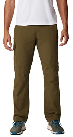 Columbia Men’s Silver Ridge Cargo Pants, Moisture Wicking, Sun Protection, New Olive, 44