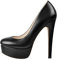Only maker Damen Elegante High Heels Plateau Pumps Runde Zehen Stiletto Absatz Lederoptik Schwarz 46 EU