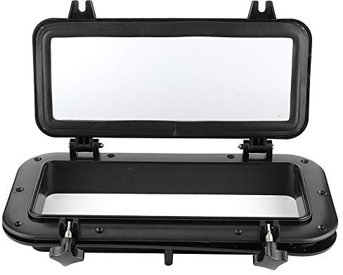 BHDK Marine Deck Hatch, Rectangle Opening, 400x200mm, Black - Replacement Window Port Hole for Yacht/Boat/Portlights, Easy Installation