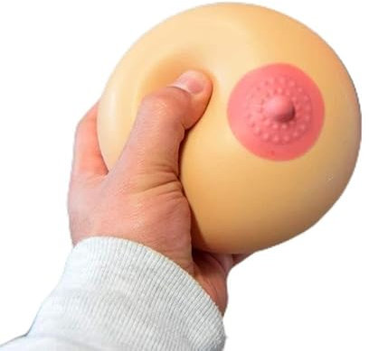 Mikamax – Squishy Boob XL – Gummibrust – Stressball – Stressabbau – Stresslöser– Stress Reliever – Flexible Rubber – Ø 10 cm