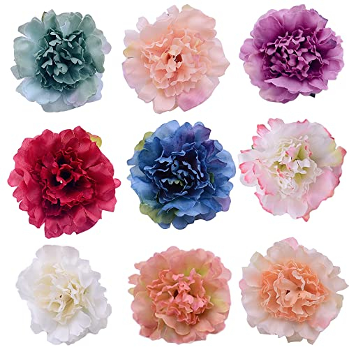 Dzsomt 30 Stück Bunte Kunstblumen - Künstliche Nelkenblütenköpfe - Dekorative Blumen für Hochzeit, Home & Party Dekoration - Langlebig & Einfach zu Machen