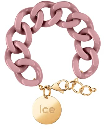 ICE Jewellery - Chain Bracelet - Fall Rose - Bracelet Mailles XL de Couleur Rose pour Femmes Fermé d'Une Médaille Dorée (020349)