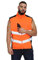Parsa Fashions HI Vis Viz Body Warmer Visibility Fleece Polyester Waterproof Gilet Waistcoat (as8, alpha, one_size, regular, regular, Orange-Navy, XL)
