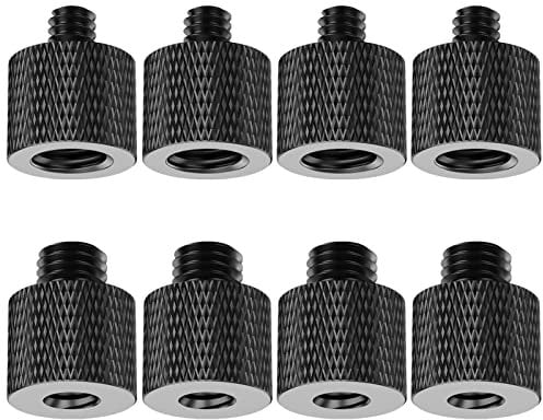 Rigych 8 Pcs Camera Screw Adapter 1/4 Male to 3/8 Female, 3/8 Male to 1/4 Female Camera Tripod Threaded Adapter for Microphone Stand Adapter and Light Stand/DSLR Mount