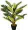 HOMCOM Plante Artificielle Palmier 85 cm avec 18 Grandes Feuilles Grand réalisme Pot Inclus