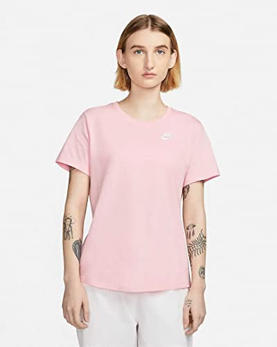 Nike T-Shirt da Donna Club Essentials Rosa Taglia M Codice DX7902-690