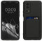 kwmobile Case Compatible with Vivo Y72 5G / Y52 5G Case - TPU Phone Cover with Credit Card Holder - Black Matte