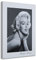 Feeby Wandbilder 20x30 cm Marilyn Monroe Schauspielerin 1 tlg Schlafzimmer Flur Modern Vlies Leinwandbilder Bilder Bild auf Leinwand Kunstdruck Wand Wanddeko Design Wohnzimmer Hollywood schwarz-weiß