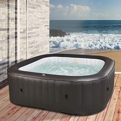 BRAST® Whirlpool aufblasbar MSpa | 4-8 Personen | viele Modelle rund und eckig | Ø 125-224cm | In- Outdoor Pool | bis zu 144 Massagedüsen | inkl. Aufblasfunktion Abdeckung Timer Heizung | Vito