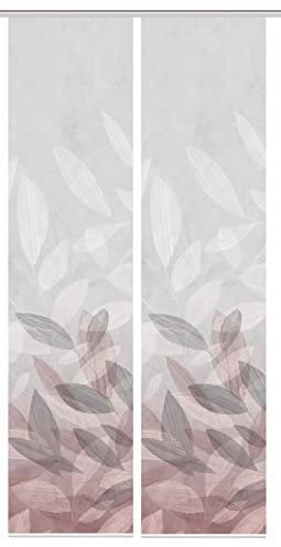 VISION S 80769 | ABBE Schiebegardine, halb-transparent, Bambus-Optik, 260x60 cm, Farbe:Bordeaux, Größe:260 x 60 cm, Anzahl:2X