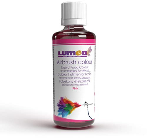 Dekozauber24 Airbrush Lebensmittelfarbe pink, 90 ml, vegan, zuckerfrei, essbar, für Torten, Kuchen und Figuren, flüssige Lebensmittelfarbe wasserbasiert, Refill, essbare rosa Tortendeko