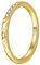 Vakki Sterling Silber 925 Damering | 14K Goldvergoldung 1,25 mm Zirkonia Stackable Ringe Verlobungsring & Ehering Größe 57(18.1)