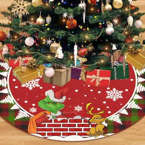 Weihnachtsbaum Rock, Rund Weihnachtsbaum Decke, Weihnachtsbaumrock, Weihnachtsbaumdecke, Weicher und Fusselfreier Weihnachtsbaum Decke Plüsch für Weihnachten Dekorationen (92cm)