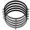 Pack 5 Abrazaderas metálicas para tubo, metálica Isofonicas | abrazadera de acero | grandes diámetros | abrazadera para pared tubos con tornillo (5, 250mm)