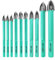 LEKOMESH Masonry Concrete Drill Bits - 10pcs 5 * 3/6 * 3/8 * 2/10/12mm Carbide Drill Bits Tip for Wood, Plastic, Masonry, Ceramic Tile, Concrete, Marble, Triangle Shank