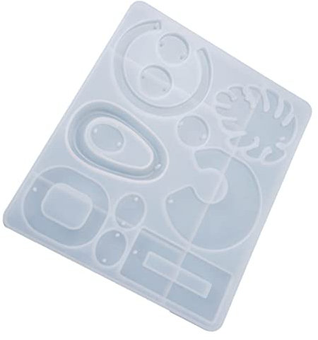 Operitacx 2stücke Silikonform Für Schmuck Diy Epoxy Ohrring Anhängerherstellung Schmuckform Bastelform Mit Aufhängeloch Für Epoxidharz Gießen