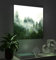 MyMaxxi - Pixlip Poster Nebliger Wald Wandbild Design Wand Dekoration, Baum Nebel grün Leuchtrahmen - Wald, 120x84 cm, Rahmen: Leuchtrahmen inkl. Druck