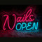 Nails Open Neon Sign(16x9.7'')