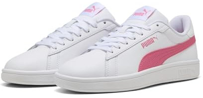 PUMA Smash 3.0 L, Scarpe da Ginnastica Unisex-Adulto, White-Magic Rose, 38.5 EU
