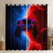 Homewish Kids Teen Boys Gamer Gaming Curtains for Bedroom Lightnings Gamepad Window Curtain Modern Video Games Blackout Curtains for Living Room Curtains & Drapes Home Decor (2 Panels) 66 Wx72 L
