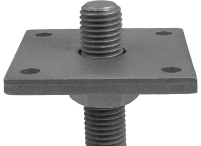 GeZu Impex® Pfostenträger Ulrich höhenverstellbar M20 x 100 mm, 80 x 80 mm Stützenfuß Pfostenschuh