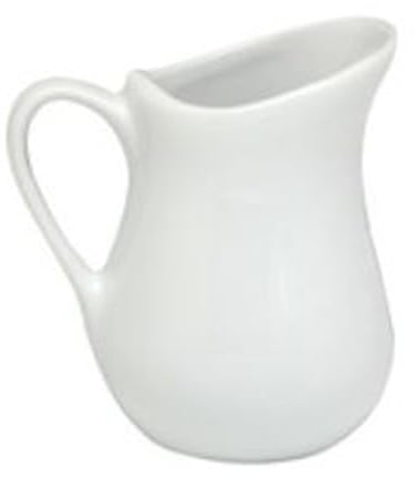 Concept4u White Ceramic Jug with Handle 81ml Porcelain Traditional Milk Jug Household Creamer Gravy Custard Serving Pitcher Ideal for All Types of Kitchens