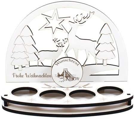 Dekolando Deko Schwibbogen Teelichthalter Golden Gate Bridge San Francisco Personalisiert Weihnachten Weihnachtsdekoration Adventskranz Lichterbogen Kerzenbogen Schmuckbogen Adventslicht