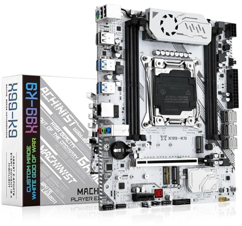 MACHINIST X99 LGA 2011-V3 Motherboard, Intel 5th/6th Gen Computer Server Motherboard for Intel Xeon E5 V3/V4, Core i7 (Micro ATX, PCIe 3.0, Dual M.2 Slot, SATA 6Gb/s, DDR4 ECC)