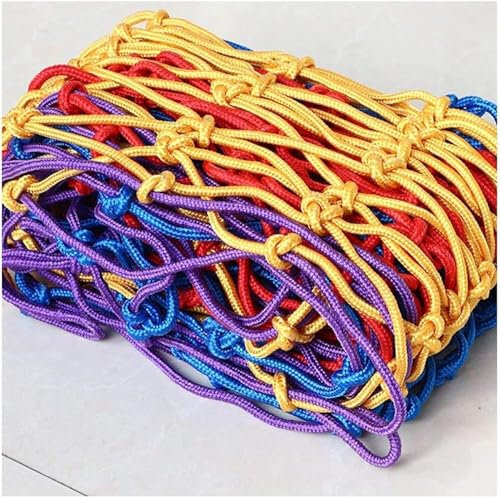 WXF86djl Children's climbing net Rope Mesh, Outdoor Climbing Mesh, Colourful Cargo Mesh, Colourful Decorative Mesh(2 * 4m(6.6 * 12.12ft))