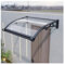 Aoisavch Markisen für Terrassentür Markisen Außen Regen und Schnee, Blau Polycarbonat Markise mit schwarzem Ständer (0.6x3m/1.97x9.84ft)