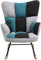 Vielllliving Schaukelstuhl Schaukelsessel für Schlafzimmer bis 150 kg Belastbarkeit Dunkelgrau (Schwarz, Grau, Blau, 91cmX 98.5cmX 71cm)