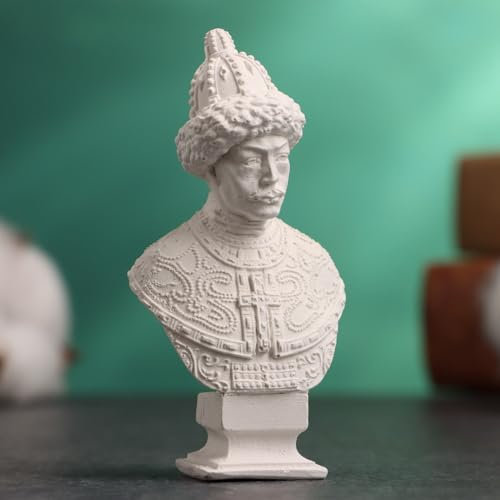 Statue des russischen Führers Zar Alexei Michailowitsch Romanow, Büste 7,1 cm – Historische Persönlichkeiten, Souvenir, Dekoration, Kunst