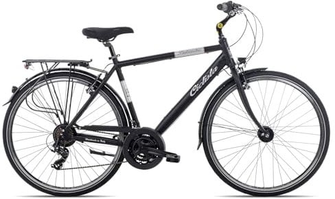 Ciclista Ponte Vecchio Trekking Citybike Fahrrad 28 Zoll Herren 21-Gang Shimano Schaltung Moderne LED-Lichtanlage, Farbe:Black Silver, Rahmengröße:53 cm, Laufradgröße:28 Zoll