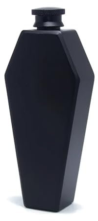 Mini petaca de 3.5 onzas, 100 ml, forma personalizada, de acero inoxidable, portátil, para viaje, vino, bar, suministros de regalo (negro)