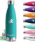 Botella Agua Acero Inoxidable,750ml Botella Termica, sin BPA, Cantimplora Acero Inoxidable, A Prueba de Fugas, Botella Aluminio, Aislamiento al Vacío, Botella Agua para Escuela, Cafetería, Oficina