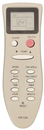 IOOIQQ KK10A Telecomando per Aria Condizionata e Pompa di Calore. Sostituisce anche KK10A-C12. KK10A-C3 Climaplus. Hokkaido. MA. Voltas. Changhong o altre marche